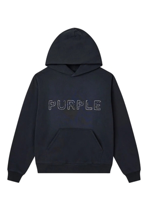 Purple Brand logo-detail hoodie - Black