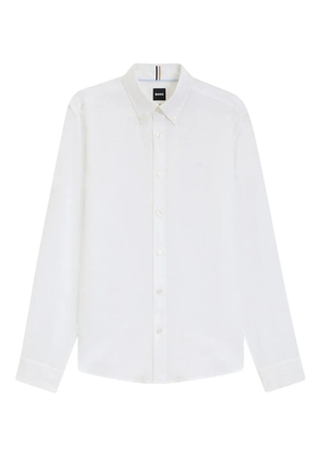 BOSS button-up long-sleeve shirt - White