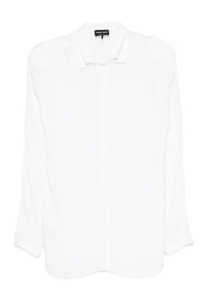 Giorgio Armani long-sleeve collared shirt - White