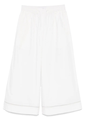 Yves Salomon poplin trousers - White