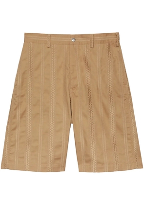MSGM striped shorts - Neutrals