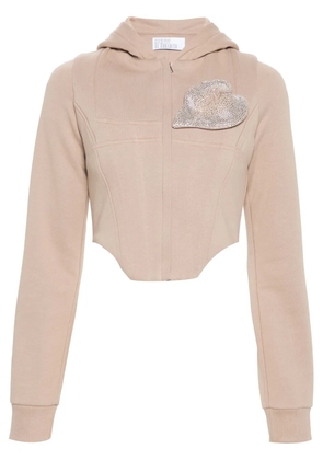 Giuseppe Di Morabito rhinestone-embellished corset top - Neutrals