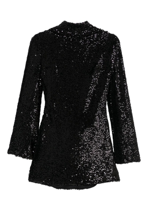 Giuseppe Di Morabito sequin-embellished mock-neck mini dress - Black