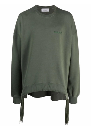 AMBUSH fringed-hem sweatshirt - Green