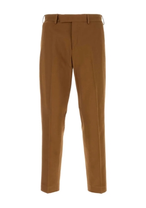 PT Torino pleated cotton trousers - Brown