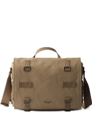 Prada canvas messenger bag - Neutrals