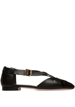 Bally Sylt braided square-toe flat pumps - Black