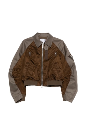 sacai zip bomber jacket - Green