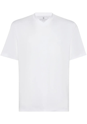 Brunello Cucinelli V-neck short-sleeve T-shirt - White