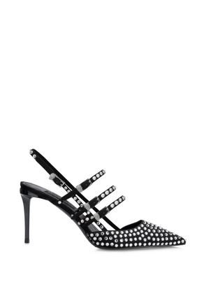 Philipp Plein rhinestone-upper heeled pumps - Black