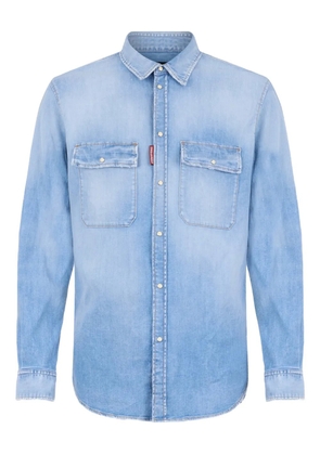 DSQUARED2 light wash pocket shirt - Blue