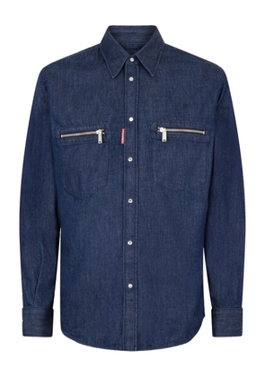 DSQUARED2 zipped pocket biker shirt - Blue