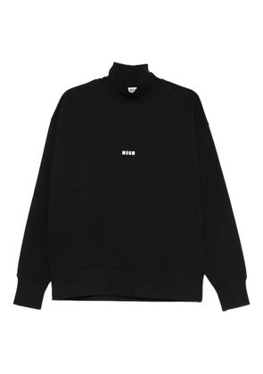 MSGM logo-detail high-neck sweatshirt - Black