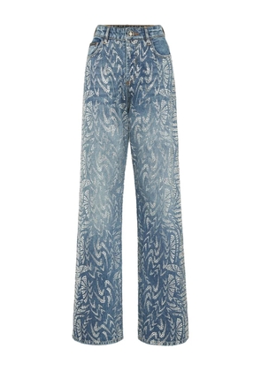 Philipp Plein rhinestone-embellished jeans - Blue