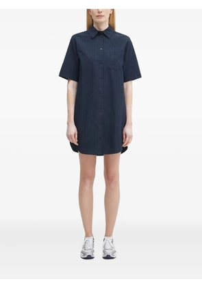 SAMSOE SAMSOE pinstripe short-sleeve shirt dress - Blue