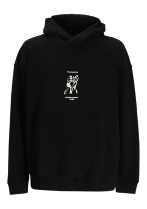 HUGO boxing-print hoodie - Black