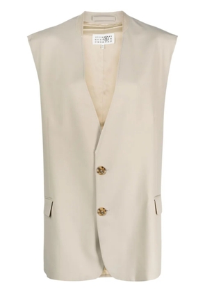 MM6 Maison Margiela single-breasted tailored vest - Neutrals