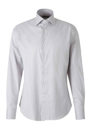 Canali checked long-sleeved shirt - Grey