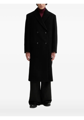 HUGO button-cuff double-breasted coat - Black