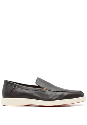 Santoni leather loafers - Brown