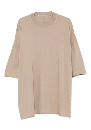 Rick Owens DRKSHDW dropped-hem drawstring T-shirt - Neutrals
