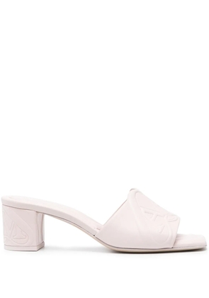 Alexander McQueen 60mm Seal-motif leather sandals - Pink