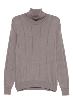 Eleventy turtleneck ribbed sweater - Grey