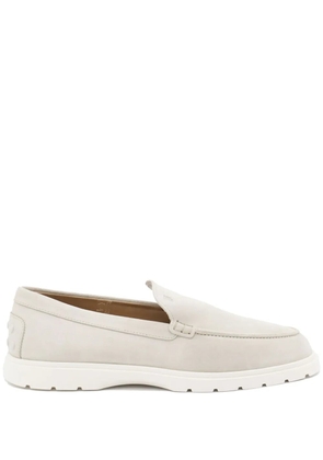 Tod's suede loafers - White
