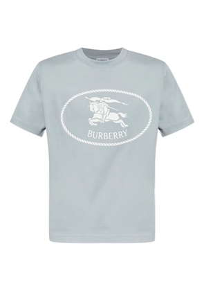 Burberry oval-logo cotton T-shirt - Blue