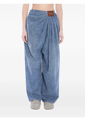 LOEWE draped-detailed jeans - Blue