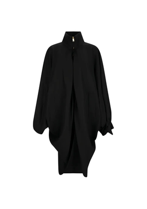 DARKPARK Norma zip-up draped coat - Black