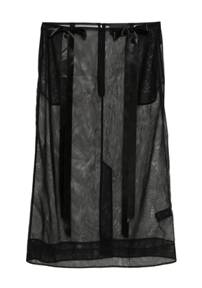 Simone Rocha ribbon-embellished skirt - Black