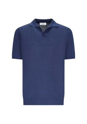 Lardini open-collar T-shirt - Blue