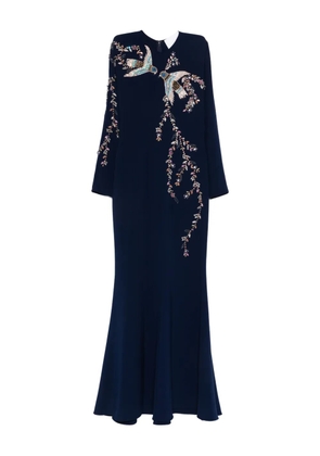 Costarellos bird-embellished maxi dress - Blue