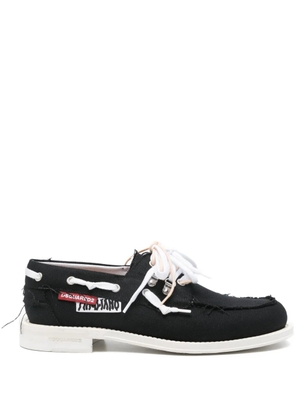 DSQUARED2 x Magliano canvas boat shoes - Black