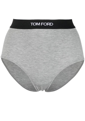 TOM FORD logo-waist briefs - Grey
