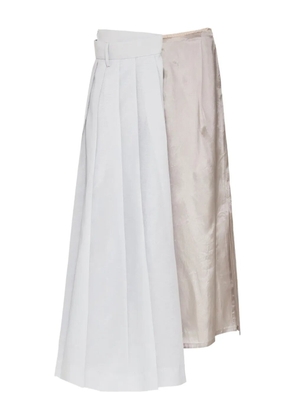 Maison Margiela pleated midi skirt - Neutrals
