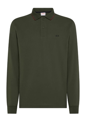 Sun68 long-sleeve logo polo shirt - Green