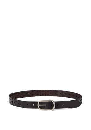 Brunello Cucinelli braided leather belt - Brown
