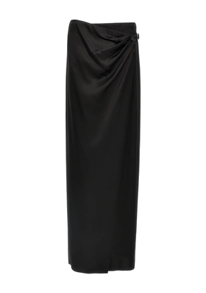 TOM FORD leather-belt wrap maxi skirt - Black