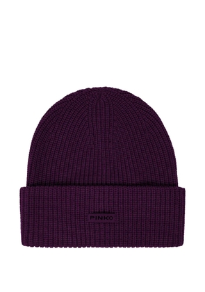 PINKO ribbed knit beanie - Purple