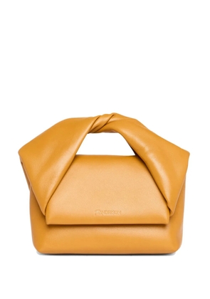 JW Anderson small Twister leather tote bag - Brown