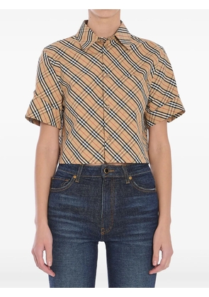 Burberry cropped shirt - Neutrals