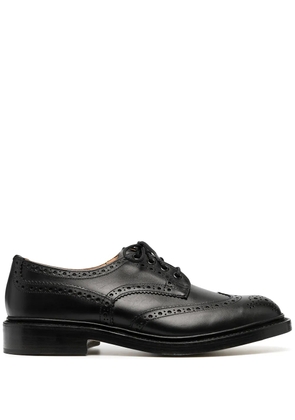 Tricker's lace-up leather brogues - Black