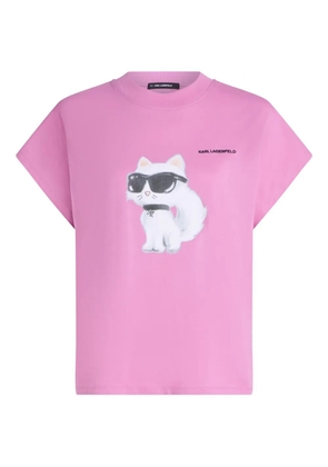 Karl Lagerfeld choupette-print oversized T-shirt - Pink