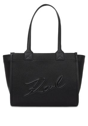 Karl Lagerfeld medium K/Skuare grainy tote bag - 1AV BLACK-NICKEL