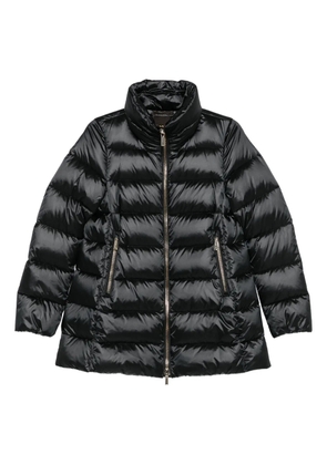 Moorer quilted zip-front coat - Black