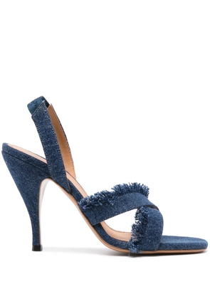 Off-White 110mm denim sandals - Blue