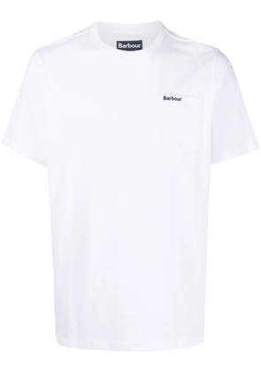 Barbour logo-print chest-pocket T-shirt - White