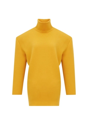 Saint Laurent high-neck mini dress - Yellow